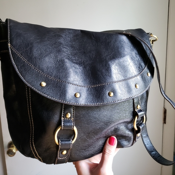 NWOT nine west leather extra large duffle purse - Picture 8 of 16